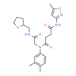 Butanediamide, N-(3,4-dimethylphenyl)-N-(5-methyl-3-isoxazolyl)-N-[2-oxo-2-[[(tetrahydro-2-furanyl)methyl]amino]ethyl]- (9CI)结构式