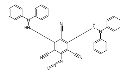 2-azido-4,6-bis(2,2-diphenylhydrazinyl)benzene-1,3,5-tricarbonitrile Structure