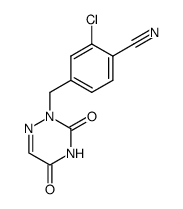 2-chloro-4-(3,5-dioxo-4,5-dihydro-3H-[1,2,4]triazin-2-ylmethyl)-benzonitrile Structure