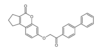 7-[2-oxo-2-(4-phenylphenyl)ethoxy]-2,3-dihydro-1H-cyclopenta[c]chromen-4-one结构式