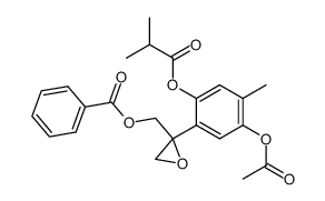 6-Acetoxy-10-benzoyloxy-8,9-epoxy-thymol-isobutyrat结构式