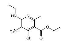 5-amino-4-chloro-6-ethylamino-2-methyl-nicotinic acid ethyl ester结构式