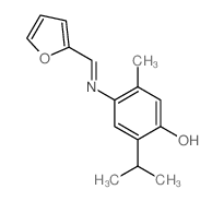 Phenol,4-[(2-furanylmethylene)amino]-5-methyl-2-(1-methylethyl)- Structure