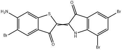 2-(6-Amino-5-bromo-3-oxobenzo[b]thiophen-2(3H)-ylidene)-5,7-dibromo-1H-indol-3(2H)-one结构式