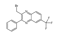 2-(bromomethyl)-3-phenyl-6-(trifluoromethyl)quinoxaline结构式