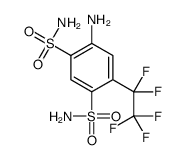 4-amino-6-(1,1,2,2,2-pentafluoroethyl)benzene-1,3-disulfonamide结构式