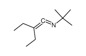 N-(2-ethylbut-1-en-1-ylidene)-2-methylpropan-2-amine Structure