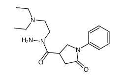 5-Oxo-1-phenyl-3-pyrrolidinecarboxylic acid 2-[2-(diethylamino)ethyl] hydrazide Structure