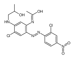 N-[4-chloro-2-[(2-chloro-4-nitrophenyl)azo]-5-[(2-hydroxypropyl)amino]phenyl]acetamide structure