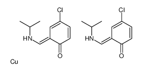 4-chloro-6-[(propan-2-ylamino)methylidene]cyclohexa-2,4-dien-1-one,copper Structure