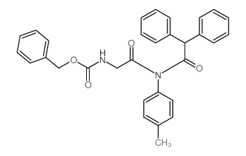 Carbamic acid,[2-[(diphenylacetyl)(4-methylphenyl)amino]-2-oxoethyl]-, phenylmethyl ester(9CI)结构式