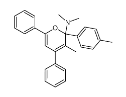 2-(4-Chlor-phenyl)-2-dimethylamino-3-methyl-4,6-diphenyl-2H-pyran结构式