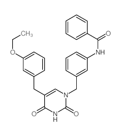 N-[3-[[5-[(3-ethoxyphenyl)methyl]-2,4-dioxo-pyrimidin-1-yl]methyl]phenyl]benzamide picture