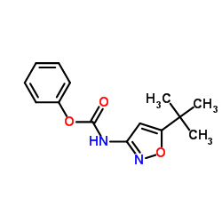 5-叔丁基异噁唑-3-基氨基甲酸苯酯结构式