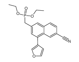 diethyl ((6-cyano-4-(furan-3-yl)naphthalen-2-yl)methyl)phosphonate Structure