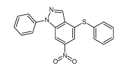 6-nitro-1-phenyl-4-phenylsulfanylindazole Structure