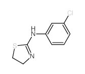 N-(3-chlorophenyl)-4,5-dihydro-1,3-thiazol-2-amine结构式