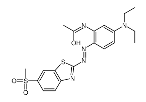 N-[5-(diethylamino)-2-[[6-(methylsulphonyl)-2-benzothiazolyl]azo]phenyl]acetamide structure