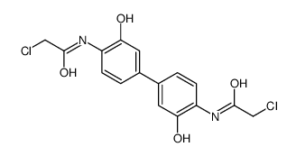 2-chloro-N-[4-[4-[(2-chloroacetyl)amino]-3-hydroxyphenyl]-2-hydroxyphenyl]acetamide结构式