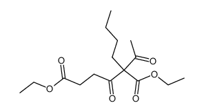 2-acetyl-2-butyl-3-oxo-adipic acid diethyl ester Structure