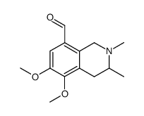 8-Formyl-1,2,3,4-tetrahydro-5,6-dimethoxy-2,3-dimethylisochinolin结构式