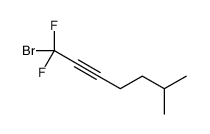 1-bromo-1,1-difluoro-6-methylhept-2-yne Structure