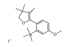 2-(4-Methoxy-2-(trimethylsilyl)phenyl)-3,4,4-trimethyloxazolinium Iodide Structure