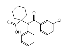 1-(N-(3-chlorobenzoyl)anilino)cyclohexane-1-carboxylic acid Structure