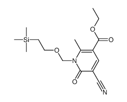 ethyl 5-cyano-2-methyl-6-oxo-1-{[2-(trimethylsilyl)ethoxy]methyl}-1,6-dihydropyridine-3-carboxylate结构式