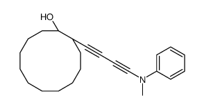 1-[4-(N-methylanilino)buta-1,3-diynyl]cyclododecan-1-ol结构式