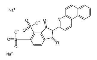 1H-Indene-1,3(2H)-dione, 2-benzofquinolin-3-yl-, disulfo deriv., disodium salt结构式