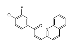 1-(3-fluoro-4-methoxyphenyl)-3-quinolin-2-ylprop-2-en-1-one结构式