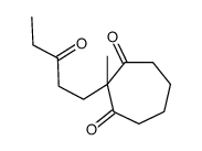 2-methyl-2-(3-oxopentyl)cycloheptane-1,3-dione结构式