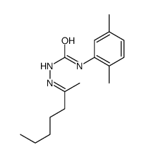 1-(2,5-dimethylphenyl)-3-(heptan-2-ylideneamino)urea结构式