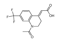 (E)-2-(1-acetyl-7-trifluoromethyl-2,3-dihydroquinolin-4(1H)-ylidene)acetic acid Structure