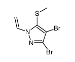 3,4-dibromo-1-ethenyl-5-methylsulfanylpyrazole Structure