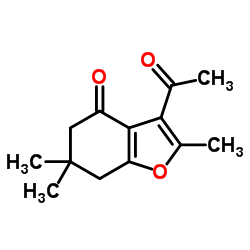 3-Acetyl-2,6,6-trimethyl-6,7-dihydro-1-benzofuran-4(5H)-one Structure