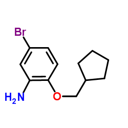 5-Bromo-2-(cyclopentylmethoxy)aniline结构式