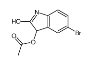 (5-bromo-2-oxo-1,3-dihydroindol-3-yl) acetate结构式