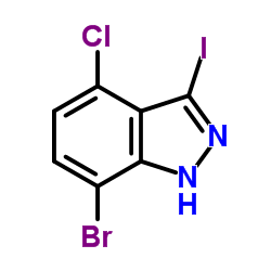 7-BROMO-4-CHLORO-3-IODO (1H)INDAZOLE structure