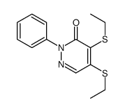 4,5-bis(ethylsulfanyl)-2-phenylpyridazin-3-one结构式