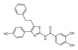 3,4-dihydroxy-N-[4-(4-hydroxy-phenyl)-5-phenylethyl-thiazol-2-yl]-benzamide Structure