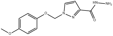 1-(4-Methoxy-phenoxymethyl)-1H-pyrazole-3-carboxylic acid hydrazide Structure