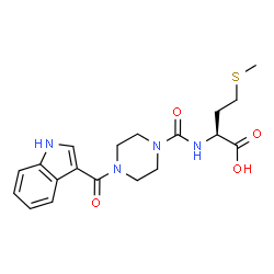 (2S)-2-[[4-(1H-indole-3-carbonyl)piperazine-1-carbonyl]amino]-4-methylsulfanyl-butanoic acid Structure