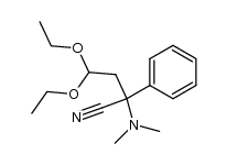 4,4-Diethoxy-2-dimethylamino-2-phenylbutanenitrile结构式