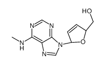 [(2S,5R)-5-[6-(methylamino)purin-9-yl]-2,5-dihydrofuran-2-yl]methanol Structure