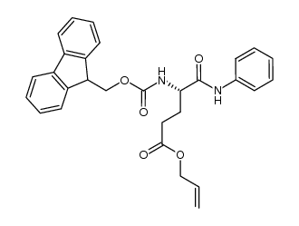 (S)-allyl 4-(((9H-fluoren-9-yl)methoxy)carbonylamino)-5-oxo-5-(phenylamino)pentanoate Structure