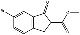 1H-Indene-2-carboxylic acid, 6-bromo-2,3-dihydro-1-oxo-, methyl ester结构式