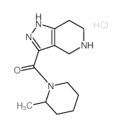 (2-Methyl-1-piperidinyl)(4,5,6,7-tetrahydro-1H-pyrazolo[4,3-c]pyridin-3-yl)methanone HCl结构式