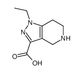 1-ethyl-4,5,6,7-tetrahydro-1H-pyrazolo[4,3-c]pyridine-3-carboxylic acid(SALTDATA: HCl H2O) Structure